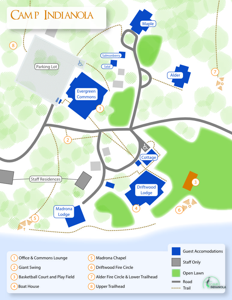 Camp Indianola Site Map